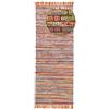 carpetfine Tappeto a tessitura Kilim Chindi passatoia Arancio 80x350 cm | Tappeto moderno per soggiorno e camera da letto