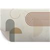 murando - Tappeto in Vinile 120x80 cm - Tappetino per Cucina PVC Antiscivolo Lavabile Moderno Tappeti da Esterno Passatoia Vinile Impermeabile Elastico - Astratto Beige Colori Chiari n-A-1387-bi-a