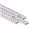AFTERTECH 5x 2metri (10M) 1506 15x6mm PROFILO ALLUMINIO PER STRISCE STRIP LED BARRA RIGIDA 2M 2MT + COPERTURA (5x 2metri 1506 fog)