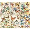 Craft Kreatively Carta di riso a forma di farfalla, 21 x 26,5 cm (6 fogli) - Carta per decoupage, 6 disegni per collage, tecnica mista, creazione di biglietti e artigianato, decoupage CRAFT KREATIVELY