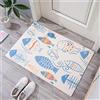 Aoojlo Tappeto Bagno Antiscivolo, Tappetino Super Assorbente, Lavabile Tappeti Bagno, Tappetino Doccia, Tappeto Assorbente Bagno, Tappeto da Bagno Morbido ad Asciugatura Rapida, Pescare 30x40cm