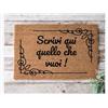 Social crazy Tappeto zerbino personalizzato - frase personalizzata - cocco naturale ideale per ingressi (Cocco Naturale, 60x40 cm)