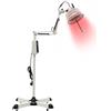 JINPRDAMZ Lampada a infrarossi da 300 W, lampada a raggi infrarossi, luce rossa con ruote, per il recupero, sollievo dal dolore (bianco)
