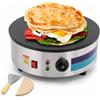 NiuLifeya Macchina per crêpes, piastra da 45 cm, 220 V, 3000 W, macchina professionale per crepes per uso commerciale, macchina per pancake, pan cakes, omelette, pancake