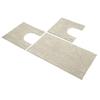 HomeLife: Set Tappeti Bagno 3 Pezzi in Microfibra con: Tappeto Bagno Assorbente [45X75] + 2 Girowater/Girobidet [40X45] - Tappeto Doccia Assorbente Antiscivolo Lavabile | Tappetino Bagno Tortora