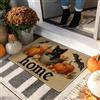Generic Zerbino con gatto di Halloween, tappetino nero con felino per decorazione autunnale e autunnale, in gomma, impermeabile, antiscivolo, assorbe la polvere, facile da pulire, 73 x 43 cm