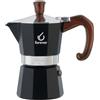 FOREVER Caffettiera Moka Alluminio, Miss Moka Prestige 'Radica', Caffettiera Moka per Casa, Caffettiera Portatile per Viaggio, inclusa Guarnizione in Silicone (2 Tazze)