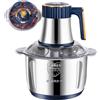 Generisch Tritatutto elettrico, tritatutto in acciaio inox, 5 l, tritatutto multifunzione per noci, burro, salsiccia, cereali, preparazione del cibo per bambini
