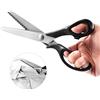 KimDaro - Set di forbici per sartoria professionale, con manico da 23,9 cm, in acciaio INOX, forbici a zig zag 3mm Serrated