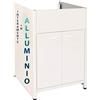 Escelsior Mobile lavatoio IN ALLUMINIO, per lavanderia e da esterno, PREMIUM, diverse misure, bianco, OTTIMO per vasca in ceramica, design moderno. Escelsior (L60 x P60x H83)