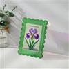 EasyByMall Cornice portafoto galleggiante in acrilico effetto neon, 10 x 15 cm, design trasparente e robusto, per esporre fotografie a casa o sul posto di lavoro (verde)