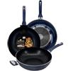 MA MAISON Mr Chef Premium Padella Saltapasta Antiaderente in Alluminio per Cucinare - Adatta a Gas Induzione Ceramica e Fornelli Elettrici - Antigraffio + Manico Antiscivolo (Ø 32 cm - 2 Manici)
