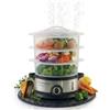 Sommertal Steamy800 Ammortizzatore 800 W 3 strati pentola senza BPA regolabile 0-60 min. Lavabile in lavastoviglie in plastica
