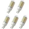 Aoxdi Lampada LED 10W GU10 Mais LED, Bianco Caldo, 69 SMD 5730 LEDs Lampadina LED Lampadine a risparmio energetico, AC220-240V, Pacco da 5 Pezzi