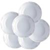 Marine Business Piatto fondo in melamina, 19 cm, colore bianco navy, set da 6 pezzi