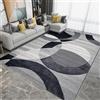 Ldiuttu Tappeto Soggiorno 140 x 200 cm Antiscivolo lavabile Tappeti per Salotto camera da letto casa pranzo corridoio cucina Linee geometriche moderne nero grigio