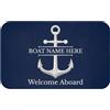VWCSDSCS Tappetino personalizzato Welcome Aboard Barca/Tappeto Ancore Personalizzato Tappetini a tema nautico per casa anteriore Interno Esterno Esterno Tappeto ingresso