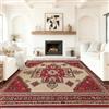Generico Tappeto Tradizione Glamour Mediorientale Geometriche 40 x 60 cm - Antiscivolo Lavabile Tappeti Camera Da Letto, Corto Pile Tappeto per Soggiorno, Sala da Pranzo, Corridoio, Ufficio - Multicolore