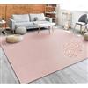 Paco Home Tappeto Pelo Corto, Lavabile, Monocolore, Semplice e Moderno, per Soggiorno, Camera da Letto e Ingresso, Dimensione:80x250 cm, Colore:Rosa