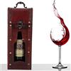 Tnfeeon Scatola da Vino in Legno Vintage per la Conservazione della Bottiglia di Vino Rosso con Manico per la Cantina e Decorazione da Scrivania