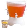 Nybhyjka Dispenser d'acqua per frigorifero, grande dispenser per bevande, per feste, rotante a stagna con tre scomparti, contenitore per acqua per succhi di frutta, tè freddo, limonata