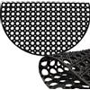 Home Tresor - Zerbino da Esterno in Gomma Forata, Tappetino Ingresso con Struttura Nido d'Ape, Resistente, Antiscivolo, Antisporco con Fori di Drenaggio, Nero - Semicircolare 45x75 cm