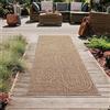 Teppich-Traum Tappeto da Interno ed Esterno lungo 80x250 cm in fibra di sisal, colore naturale beige marrone per giardino terrazza balcone