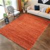 Carpettex Shaggy Tappeto Salotto Moderno Grande 300 x 400 cm Terracotta - Tappeto per scendiletto Camera da Letto, Soggiorno y Cucina - Tappeto Fluffy y Morbido, facile manutenzione, Monocromatico