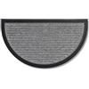Astra Zerbino per esterni e interni - 40 x 70 cm Semicerchio Linee argento - Antiscivolo - Tappeto cattura-sporco molto resistente - Zerbino per gradini