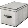 H&H Scatola Armadio in Polipropilene Grigio 31x48x30cm