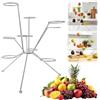 BAUNBRHY 2026 Exploding Fruit Bowl, Exploded Tiered Fruit Bowl Stand, Fireworks On The Dinner Table, Stainless Steel Aesthetic 360° Display Rack, for Home Kitchen Counter & Dining Table Decor -Silver