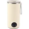 Sxhlseller Bollitore Elettrico da Viaggio Senza Fili da 400 Ml - Ricaricabile Tramite USB, Acqua Calda in Acciaio Inossidabile a 4 Marce