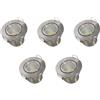 damastoreitalia Kit 5 Faretti LED da Incasso 3W COB Orientabili Luce 3000K 270 Lumen Foro 45mm Diametro 52mm (Grigio satinato, Luce calda 3000K)