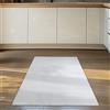 Carpettex Tappeto Runner Bianco 80x150 cm Tappeto Lavabile a Pelo Corto, Antiscivolo e Morbido, Design Monocromatico Moderno per Camera da Letto, Cucina e Corridoio