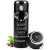 Maverton Tazza termica caffè tè 400 ml - incisione personalizzata e display led della temperatura - bottiglia termica in acciaio inox con coperchio one-touch - per feste - keep calm