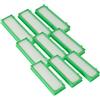 vhbw 9x filtro compatibile con Vorwerk folletto VR300, VR-300, VR-200, VR200 aspirapolvere - filtro HEPA bianco/verde