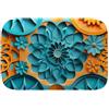 Generico Modello di arte colorata 186 Tappeto da Bagno in Memory Foam Assorbente e Antiscivolo, Design Moderni, Microfibra Morbida e Lavabile, Asciugatura Rapida, Ultra Confortevole - L