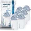 Wessper Cartucce filtranti per Acqua Dura | Sostituzione per cartuccia filtrante Aquaphor Standard, Brita Classic, Dafi Classic | Riduce il calcare e il cloro | Acqua più pura | 6 pezzi
