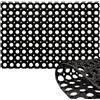 Home Tresor - Zerbino da Esterno in Gomma Forata, Tappetino Ingresso con Struttura Nido d'Ape, Resistente, Antiscivolo, Antisporco con Fori di Drenaggio, Nero - Rettangolare 100x150 cm