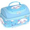 Roffatide Borsa portapranzo a forma di anime, per uomo e donna, a prova di perdite, grande scomparto per il pranzo, per lavoro, viaggi, blu