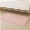 Byour3 - Tappeto da Bagno Antiscivolo 100% Puro Cotone Tappetino Morbido per Uscita Doccia o Vasca Scendibagno Forma Rettangolare Grande Assorbente Acqua Lavabile Moderno (Rosa, 55 x 130 cm)