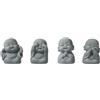 predolo 4 statuette di Buddha in miniatura in pietra arenaria da 1,26x1,65 pollici, regali di inaugurazione della casa, decorazioni da tavolo per ufficio e