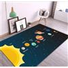 QMETOS Sistema Solare Room Tappeto Spazio Pianeta Tappeto Per Camera Da Letto Ragazzo Tappetino Antiscivolo Bagno Home Decor Play Tappetino Strisciante 140X200Cm