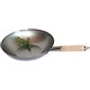 AAF Nommel ®, Padella Wok con fondo piatto Ø 34 cm, per gas, induzione, ceramica ed elettrico, con manico in legno anche da appendere
