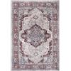 RUG WEAVERS Tappeto per soggiorno, lavabile, antiscivolo, tessuto in cotone, vintage, per soggiorno, camera da letto, cucina, adatto a bambini e animali domestici (tappeto rosso crema, 200 x 290 cm)