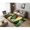 Cooiiye Tappeto per Soggiorno,160x230cm Grande Moderno Tappeto Soggiorno lavabile, Antiscivolo da Camera da letto Tappeto per Zerbino Sala da Pranzo, Ufficio Decorazione,Oro verde