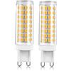 Generic Lampadine LED G9 dimmerabili 9W Sostituzione 80W regolabile Senza Risparmio energetico sfarfallio Per illuminazione domestica lampadari plafoniere camera letto cucina(Warm White 2700K,2pack)