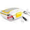 Spice Amarillo inox Trio PLUS Scaldavivande portatile Lunch Box 40 W coperchio con guarnizione, Doppio Voltaggio Double Voltage 220V - 12V + 2 Vaschette Acciaio inox estraibili