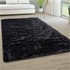 YUANWAN Tappeto per Soggiorno 60 x 150 cm Morbido Antiscivolo Facile Pulizia Shaggy Tappeti Morbido e Soffice per La Camera Tappeto Moderno per Soggiorno Home Room Décor, Nero