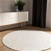 benuta Basic Tappeto cotone lavorato a mano Ron - Crema 200 cm Rotondo - 100% cotone - Design: Uni, Minimalista, Natural Living - Facile cura per salotto e stanza